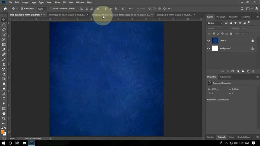 مرحله اول - ساخت بنر تبلیغاتی اینستاگرام با فتوشاپ
