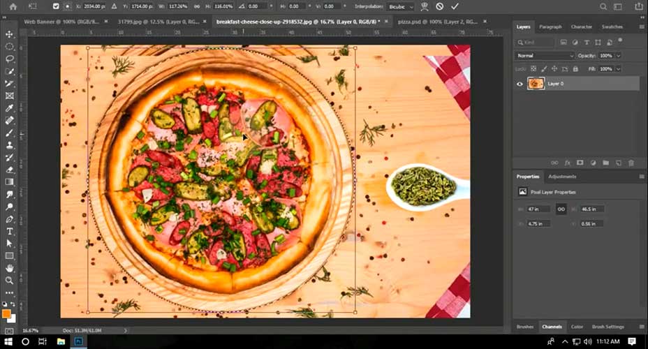 مرحله دوم - ساخت بنر تبلیغاتی اینستاگرام با فتوشاپ
