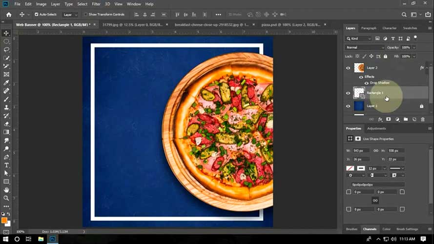 مرحله پنجم - ساخت بنر تبلیغاتی اینستاگرام با فتوشاپ